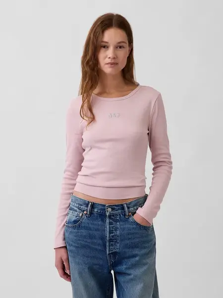 GAP žebrované tričko s logem