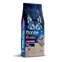 MONGE Bwild Low Grain Adult 12kg kompletné krmivo pre dospelých psov s husacím mäsom a so znížením množstvom obilnín