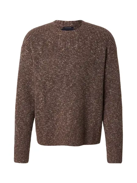 Abercrombie & Fitch Sveter 'ESSENTIAL'  hnedá melírovaná