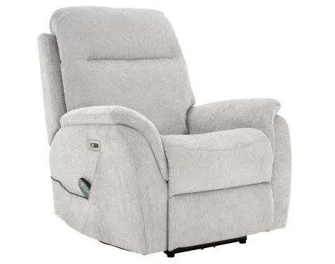 Masážne polohovacie kreslo Duncan, svetlo šedá látka%