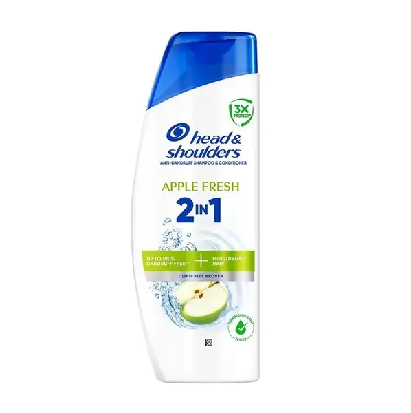 Head&Shoulders Apple Fresh 2v1 Šampon a kondicionér proti lupům 400 ml