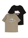 Jack & Jones Junior Tričko 'JCOFLARE'  dymovo šedá / púdrová / čierna / biela