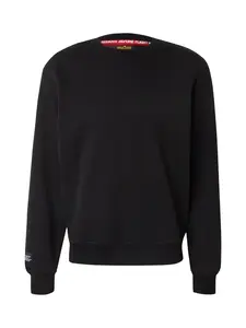 ALPHA INDUSTRIES Mikina  čierna / biela