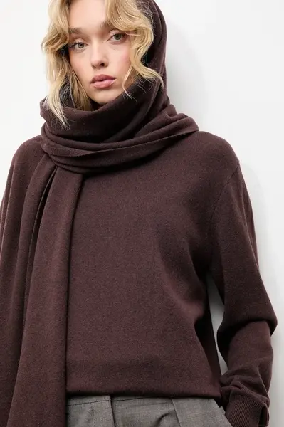 Svetr z merino vlny se šálou Answear.LAB