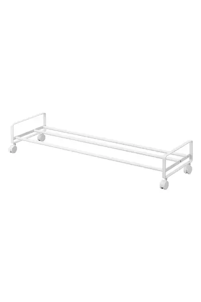 Regál na kolečkách Yamazaki Tower bílá barva