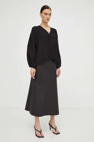 Halenka By Malene Birger dámská, černá barva, hladká