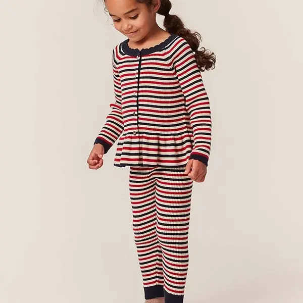 Dětské bavlněné legíny Konges Sløjd červená barva