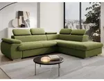 Rohová sedačka Viera, šalátovo zelená látka, pravý roh%