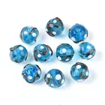 Handmade Gold Sand Lampwork Beads