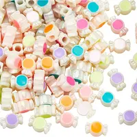 UV Plating Rainbow Iridescent Acrylic European Beads