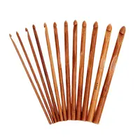 12Pcs Carbonized Bamboo Knitting Needles