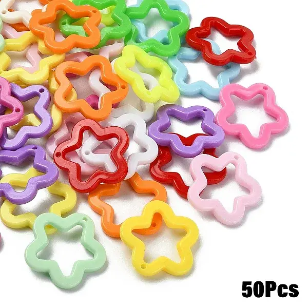 50Pcs Opaque Acrylic Pendants