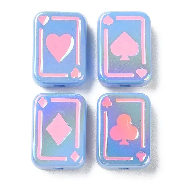 UV Plating Rainbow Iridescent Acrylic Enamel Beads