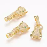 Brass Micro Pave Cubic Zirconia Fold Over Clasps