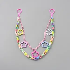 Acrylic Star Charm Double Chain Belts for Jeans Pants