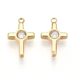 Ion Plating(IP) 304 Stainless Steel Micro Pave Cubic Zirconia Charms