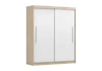 Šatní skříň Rico II Barva korpusu: Dub - sonoma, Dveře: Bílé