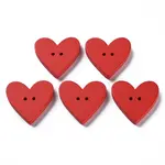 2-Hole Spray Painted Wood Buttons