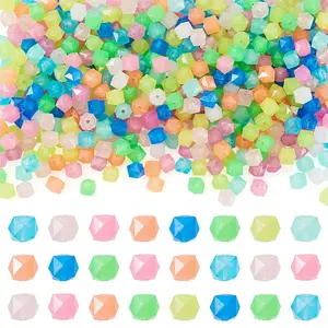 500Pcs Luminous PS Plastic Beads