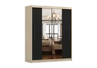 Šatní skříň Rico I Barva korpusu: Dub - sonoma, Dveře: Černé