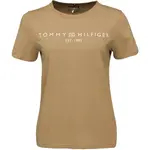 Tommy Hilfiger LOGO CREW NECK Dámské triko, béžová, velikost