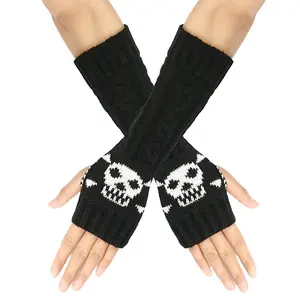 Acrylic Fiber Knitted Mittens Fingerless Gloves