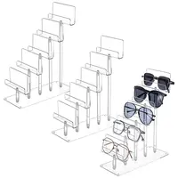 5-Slot Acrylic Eyeglasses Organizer Display Riser Stands