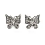 Brass Micro Pave Clear Cubic Zirconia Slide Charms