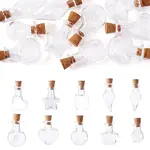10Pcs 10 Styles Mini High Borosilicate Glass Bottle Bead Containers