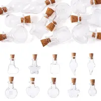 10Pcs 10 Styles Mini High Borosilicate Glass Bottle Bead Containers