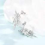 Star Brass Micro Pave Clear Cubic Zirconia Stud Earrings