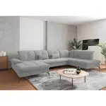 Sit & More SEDACÍ SOUPRAVA, textil, světle šedá