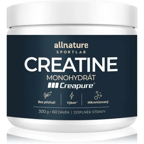 Allnature Sportlab Creatine Creapure® prášok na podporu tvorby svalovej hmoty 300 g