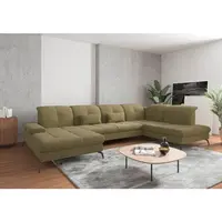 Sit & More SEDACÍ SOUPRAVA, textil, olivově zelená