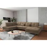 Sit & More SEDACÍ SOUPRAVA, textil, světle hnědá