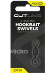 Avid carp obratlík outline mirco hookbait swivel velikosti 17