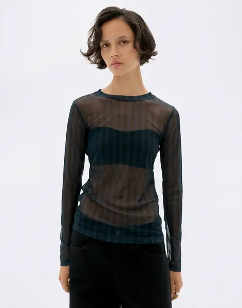 Thinking MU Esqué Blue Tere Top BLUE L