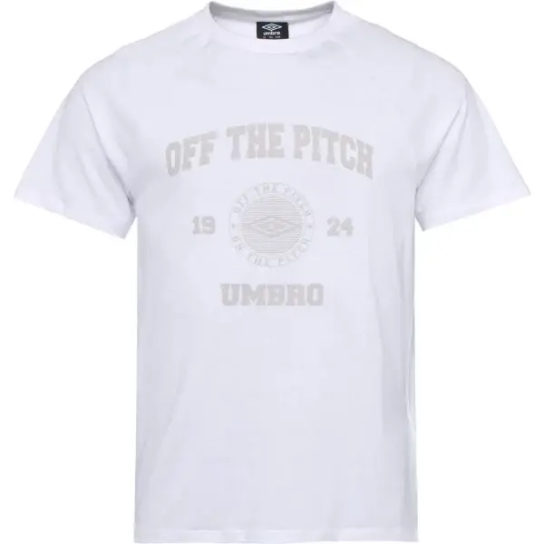 Umbro COLLEGIATE GRAPHIC TEE Pánské tričko, bílá, velikost