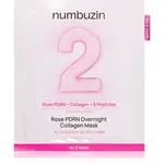 Numbuzin No. 2 Rose PDRN OverNight Collagen Mask hĺbkovo vyživujúca maska na noc 4 ks