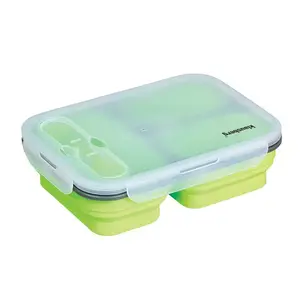 Klausberg Silikonová skládací dóza, 1100 m, zelená