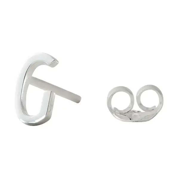 Stříbrná náušnice Design Letters