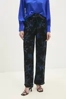 Kalhoty Answear.LAB dámské, černá barva, jednoduché, high waist