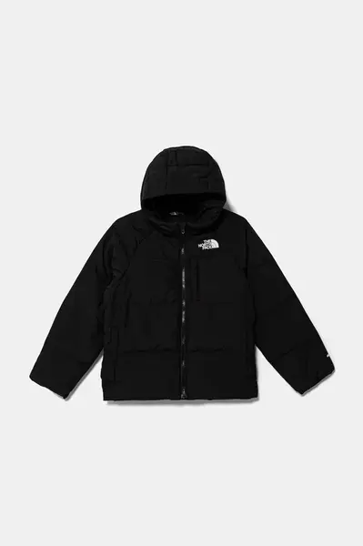 Dětská péřová bunda The North Face NORTH DOWN HOODED JACKET černá barva, NF0A88TXJK31