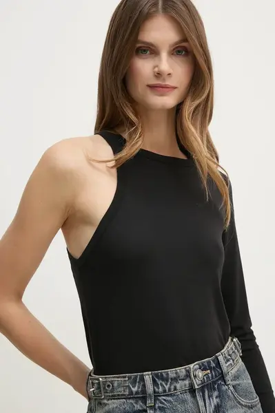 Halenka Pepe Jeans LOLA dámská, černá barva, hladká, PL505986