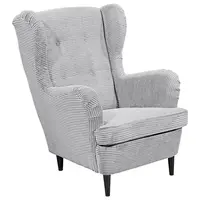 MID.YOU KŘESLO UŠÁK, textil, světle šedá