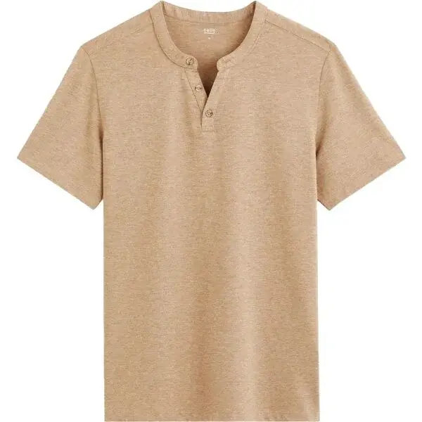 CELIO CEGETI Pánské bavlněné tričko, hnědá, velikost