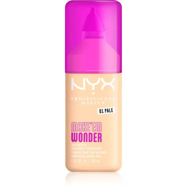 NYX Professional Makeup Make ‘Em Wonder lehký matující make-up odstín 01 Pale 30 ml