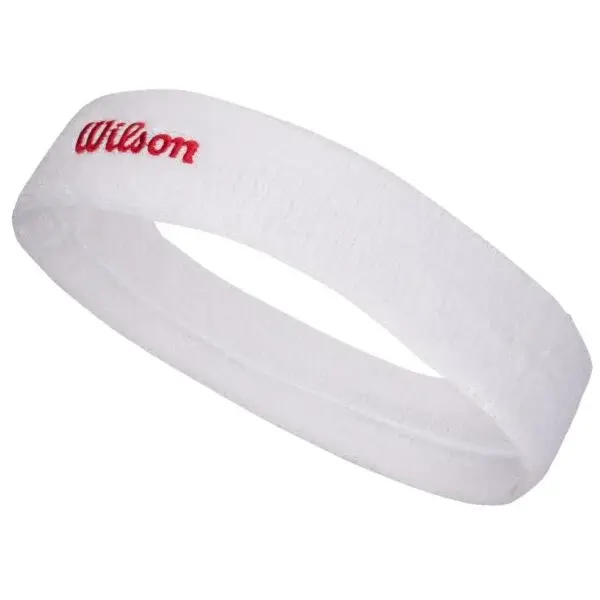 Wilson U TERRY LOGO HEADBAND Športová čelenka, biela, veľkosť UNI