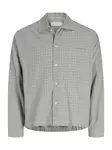 JACK & JONES Košeľa 'JORAustin'  sivá / čierna / biela