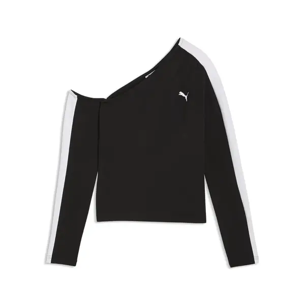 PUMA Tričko 'T7'  čierna / biela